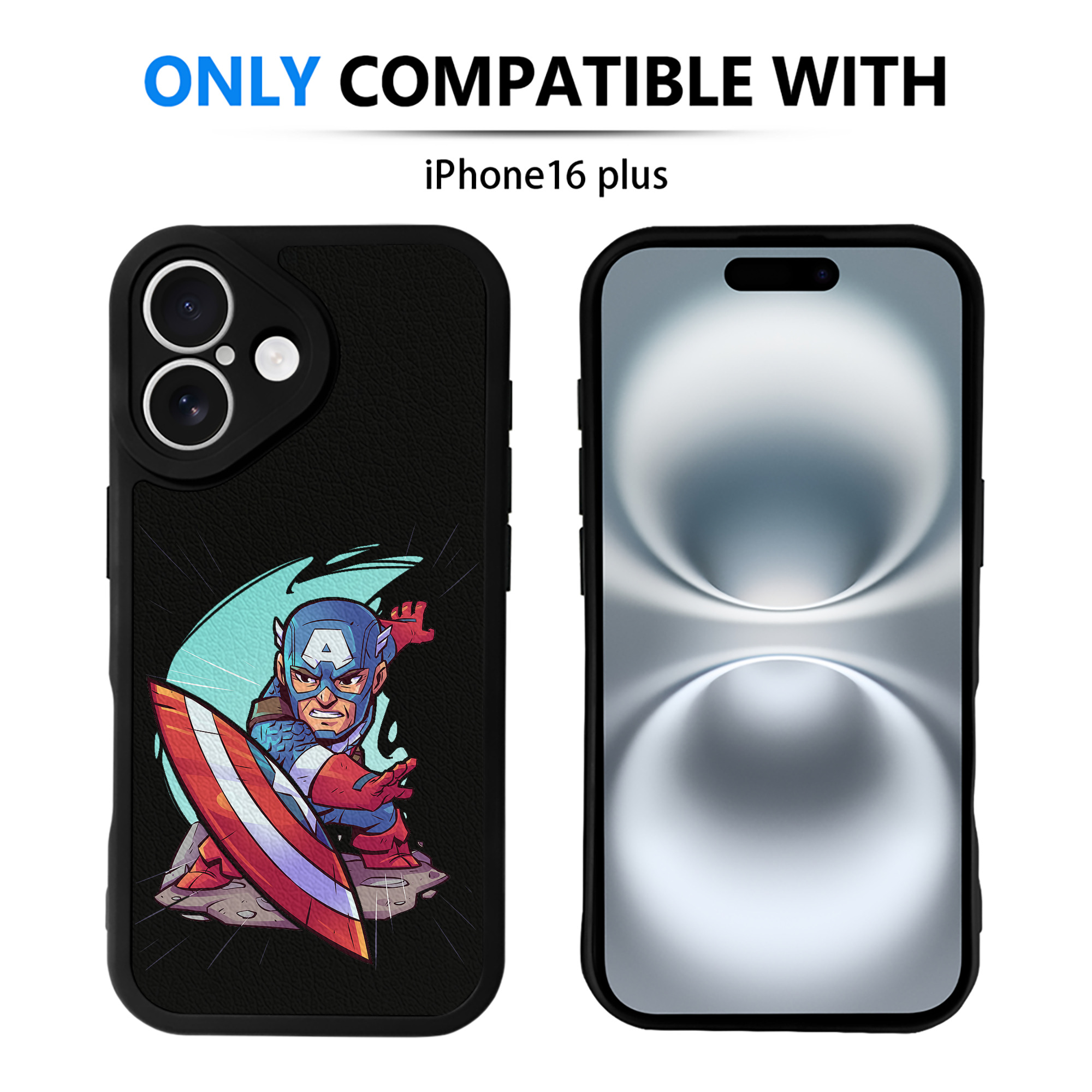 （画像用） アベンジャーズ The Avengers 【iPhone 16シリーズ対応】シリコンスマホケース（レザー調） 材質：シリコン